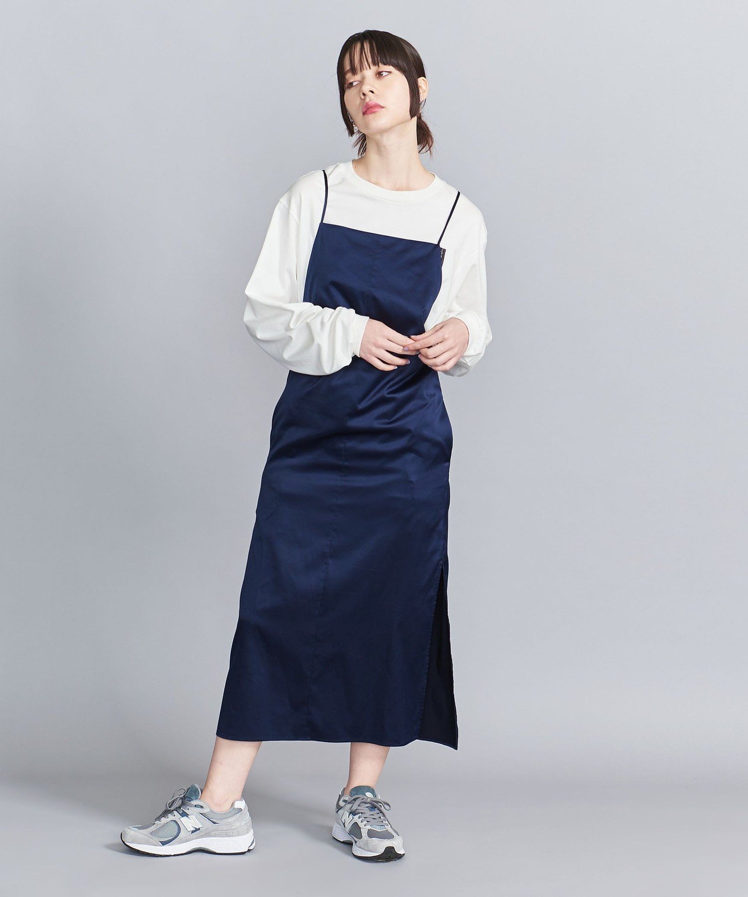 【ユナイテッドアローズ/UNITED ARROWS】のサテンキャミソールワンピース -ウォッシャブル- インテリア・キッズ・メンズ・レディースファッション・服の通販 founy(ファニー) ファッション Fashion レディースファッション Fashion for Women ワンピース Dresses ウォッシャブル Machine Washable キャミソール Camisole, Spaghetti Strap Top クラシック Classic, Timeless Style サテン Satin, Glossy Fabric シアー Sheer, See-Through シューズ Shoes, Footwear シルバー Silver, Metallic Silver ジャケット Jacket, Outerwear タートルネック Turtleneck, High Neck 定番 Standard, Basic Item プリント Print, Printed Pattern ポケット Pocket, Pocket Detail ラップ Wrap, Wrap Design ロング Long, Long-Length 冬 Winter / This Winter アウトレット Outlet / Clearance おすすめ Recommended / Our Picks NAVY|ID: prp329100004805635 ipo3291000000034870992