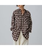 【レプシィム ローリーズファーム/LEPSIM LOWRYS FARM】のフリンジチェックシャツチュニック ブラウン55|ID: prp329100004805643 ipo3291000000034937095