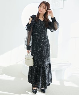 【マジェスティック レゴン/MAJESTIC LEGON】のフリルリボン肩あきワンピース 人気、トレンドファッション・服の通販 founy(ファニー) ファッション Fashion レディースファッション Fashion for Women ワンピース Dresses シアー Sheer, See-Through ダウン Down, Puffer ティアード Tiered, Tiered Style フェミニン Feminine, Girly フリル Frill, Ruffle ミュール Mule, Backless Shoes リボン Ribbon, Bow 再入荷 Restock / Back in Stock おすすめ Recommended / Our Picks |ID:prp329100004805649