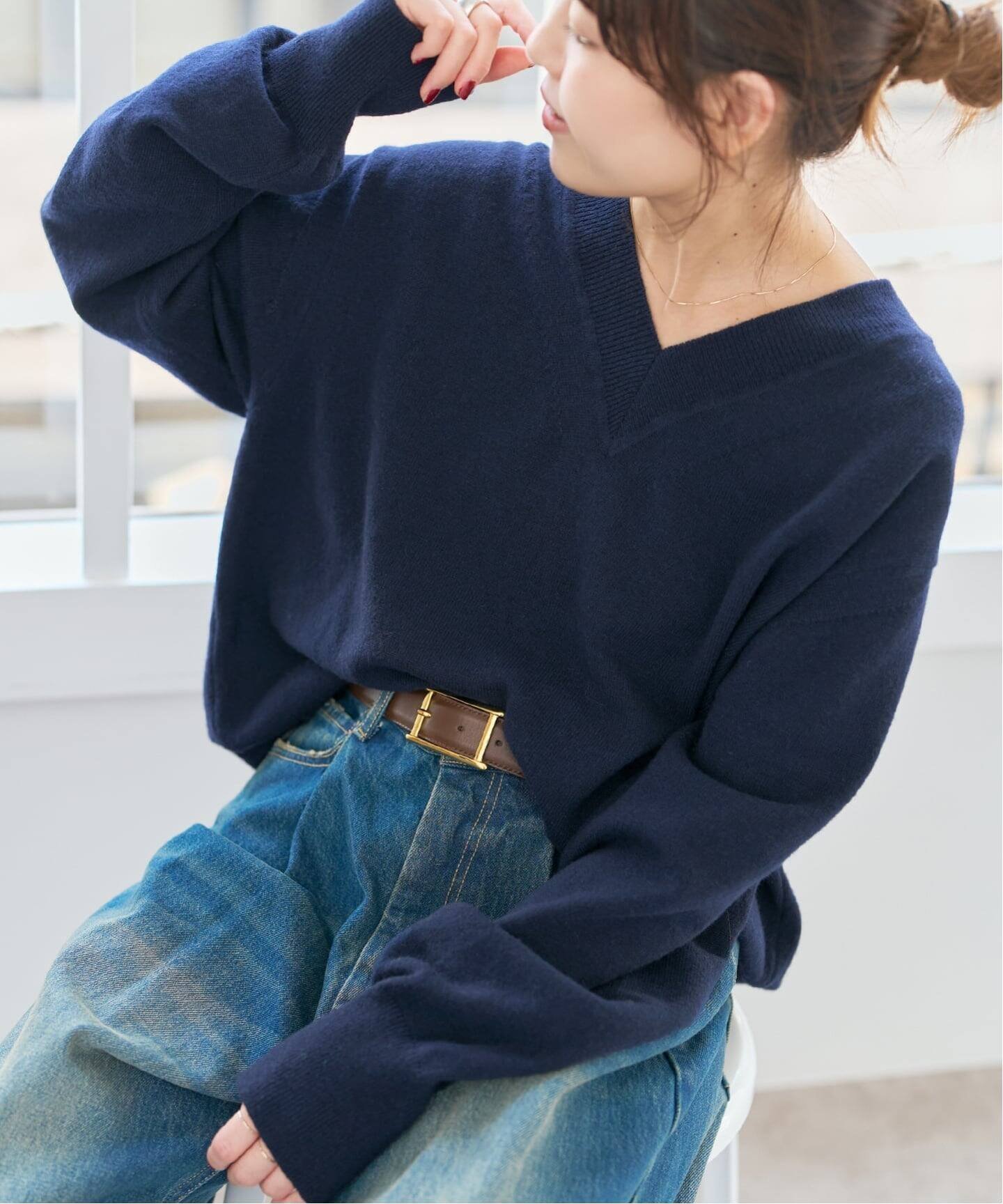 【スピック&スパン/Spick & Span】の《WEB限定カラー有り》カシミヤ混Vネックプルオーバー インテリア・キッズ・メンズ・レディースファッション・服の通販 founy(ファニー) 　ファッション　Fashion　レディースファッション　Fashion for Women　トップス・カットソー　Cut & Sew Tops　カジュアルプルオーバー・ニットトップス　Pullovers & Knit Tops / Casual Pullovers　Vネックトップス　V-Neck Tops / V-Cut Neckline Shirts　ネイビー|ID: prp329100004805651 ipo3291000000034871112