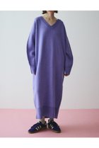 【ヘリンドットサイ/HeRIN.CYE】のV neck knit one piece 人気、トレンドファッション・服の通販 founy(ファニー) ファッション Fashion レディースファッション Fashion for Women トップス・カットソー Cut & Sew Tops ニット Knit Tops & Sweaters thumbnail 柄PUR5|ID: prp329100004805654 ipo3291000000034871140