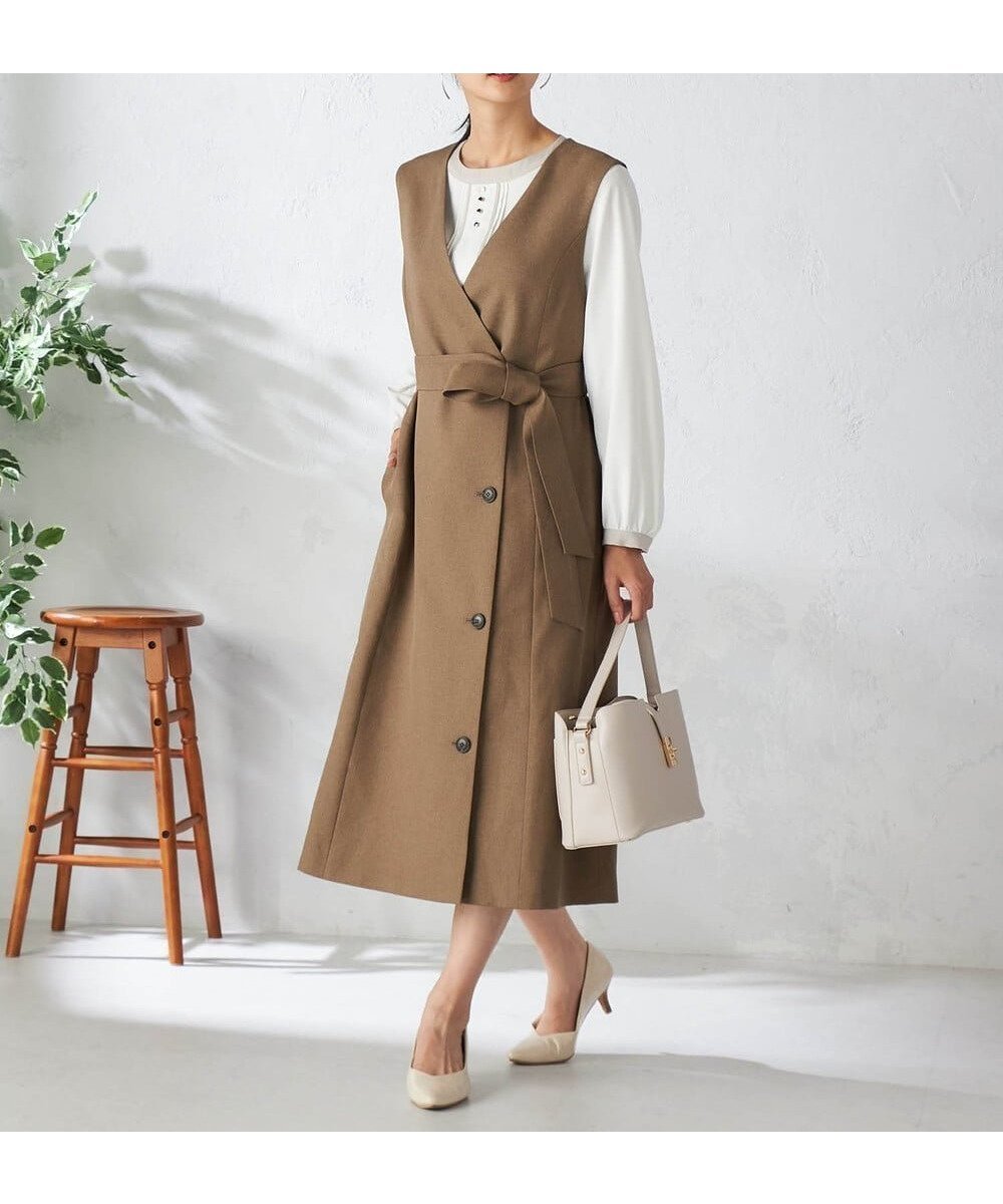 【アー ヴェー ヴェー/a.v.v】の【2WAY/洗える/イージーケア/吸水速乾/ストレッチ】梳毛調ロングジレ・ワンピース 人気、トレンドファッション・服の通販 founy(ファニー) ファッション Fashion レディースファッション Fashion for Women アウター Coat / Outerwear Collection 洗える Machine Washable カットソー Cut and Sewn Top クロップド Cropped, Short Length 吸水 Absorbent, Quick-Dry ジャケット Jacket, Outerwear ストレッチ Stretch, Stretchy Fabric ストレート Straight, Straight Cut セットアップ Set-Up, Coordinated Outfit タイトスカート Pencil Skirt, Tight Skirt フレア Flare, Flared マニッシュ Mannish, Boyish 楽ちん Easy Fit, Comfortable ワイド Wide, Wide Fit 再入荷 Restock / Back in Stock おすすめ Recommended / Our Picks エレガント 上品 Elegant ビジネス 仕事 通勤 Business / Work / Commuting other-1|ID: prp329100004805666 ipo3291000000034871264