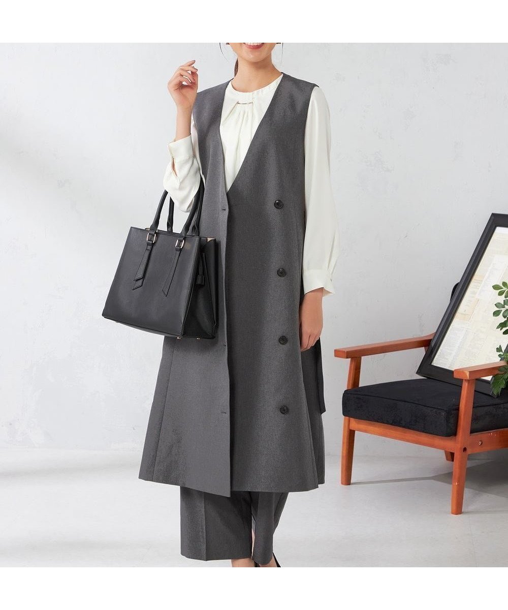 【アー ヴェー ヴェー/a.v.v】の【2WAY/洗える/イージーケア/吸水速乾/ストレッチ】梳毛調ロングジレ・ワンピース インテリア・キッズ・メンズ・レディースファッション・服の通販 founy(ファニー) ファッション Fashion レディースファッション Fashion for Women アウター Coat / Outerwear Collection 洗える Machine Washable カットソー Cut and Sewn Top クロップド Cropped, Short Length 吸水 Absorbent, Quick-Dry ジャケット Jacket, Outerwear ストレッチ Stretch, Stretchy Fabric ストレート Straight, Straight Cut セットアップ Set-Up, Coordinated Outfit タイトスカート Pencil Skirt, Tight Skirt フレア Flare, Flared マニッシュ Mannish, Boyish 楽ちん Easy Fit, Comfortable ワイド Wide, Wide Fit 再入荷 Restock / Back in Stock おすすめ Recommended / Our Picks エレガント 上品 Elegant ビジネス 仕事 通勤 Business / Work / Commuting ダークグレー|ID: prp329100004805666 ipo3291000000034871267