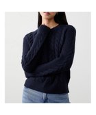 【バナナリパブリック ファクトリーストア/BANANA REPUBLIC FACTORY STORE】のBANANA REPUBLIC FACTORY STORE ケーブルプルオーバーセーター 人気、トレンドファッション・服の通販 founy(ファニー) ファッション Fashion レディースファッション Fashion for Women トップス・カットソー Cut & Sew Tops カジュアルプルオーバー・ニットトップス Pullovers & Knit Tops / Casual Pullovers シンプル Simple, Minimal デニム Denim, Jeans Material フロント Front, Front Design リラックス Relax, Relaxed Fit A/W・秋冬 Autumn/Winter thumbnail PREPPY_NAVY|ID: prp329100004805674 ipo3291000000034871343