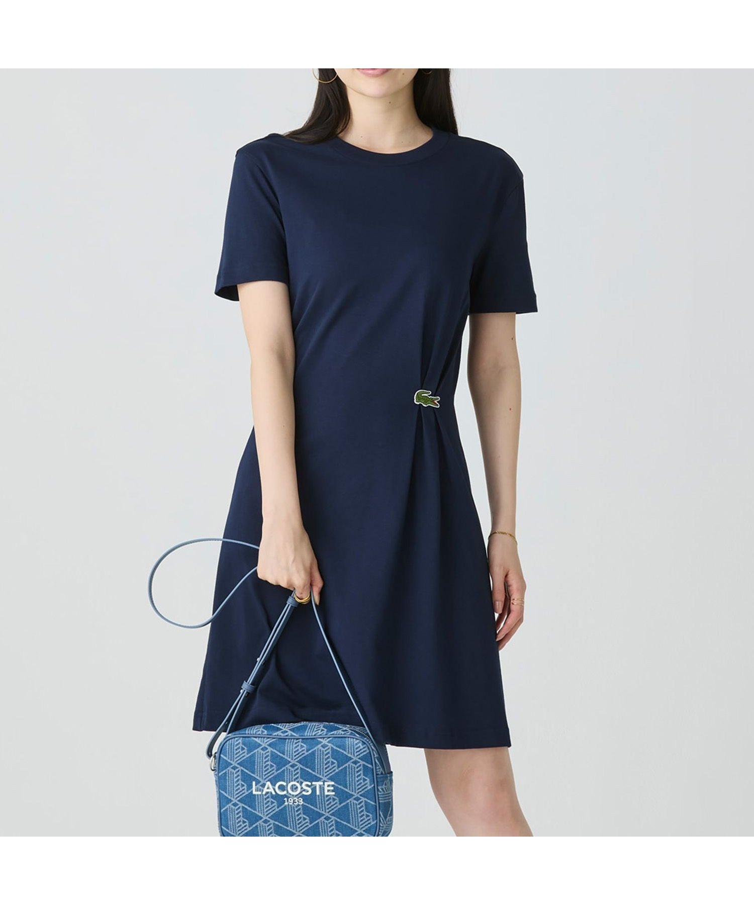 【ラコステ/LACOSTE】のワニロゴプリーツTシャツドレス /ワンピース インテリア・キッズ・メンズ・レディースファッション・服の通販 founy(ファニー) ファッション Fashion レディースファッション Fashion for Women ワンピース Dresses フォーマル・パーティードレス・結婚式用ドレス Elegant & Casual Dresses アシンメトリー Asymmetrical Style クラシック Classic, Timeless Style スマート Smart, Elegant ドレス Dress, One-Piece ドレープ Drape, Draping Fabric フェミニン Feminine, Girly プリーツ Pleats, Pleated ワンポイント One Point, Statement Accent ネイビー|ID: prp329100004805675 ipo3291000000034871346