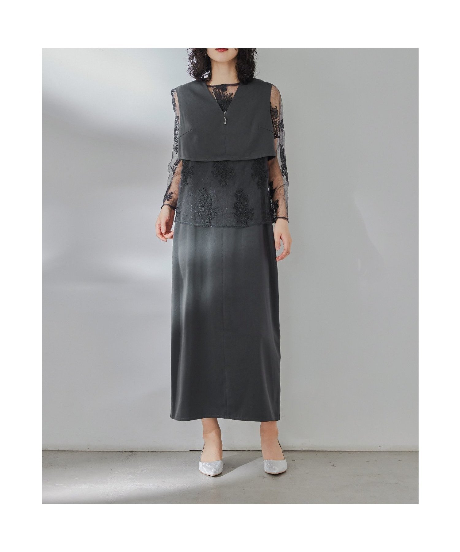 【ビーフラット/bflat】のマルチレイヤードセットドレス レースブラウス ベスト キャミワンピ 結婚式 インテリア・キッズ・メンズ・レディースファッション・服の通販 founy(ファニー) ファッション Fashion レディースファッション Fashion for Women アウター Coat / Outerwear Collection ワンピース Dresses フォーマル・パーティードレス・結婚式用ドレス Elegant & Casual Dresses キャミソールワンピース Camisole Dresses キャミワンピース Cami Dress, Slip Dress シンプル Simple, Minimal ドレス Dress, One-Piece ベスト Vest, Waistcoat レース Lace, Lace Fabric おすすめ Recommended / Our Picks 結婚式 Wedding 披露宴 Wedding Reception 二次会 After Party ブルー|ID: prp329100004805709 ipo3291000000034871704