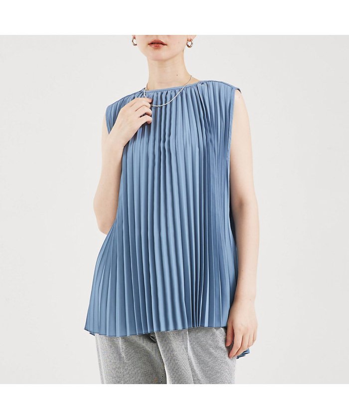 【カリテ/qualite】のサーキュラープリーツブラウス インテリア・キッズ・メンズ・レディースファッション・服の通販 founy(ファニー) https://founy.com/ ファッション Fashion レディースファッション Fashion for Women トップス・カットソー Cut & Sew Tops シャツ・ブラウス・オフィスカジュアル Elegant Blouses & Button-Ups おすすめ Recommended / Our Picks 夏 Summer |ID: prp329100004805734 ipo3291000000034871960