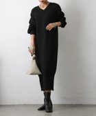 【コロニートゥーワンスリーナイン/COLONY 2139】のアルパカタッチVネックワンピース ブラック|ID: prp329100004805741 ipo3291000000034872010