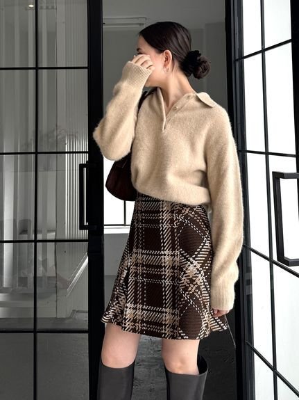 【スナイデル/SNIDEL】の【HIGH QUALITY】フォックスカシミヤニットポロ インテリア・キッズ・メンズ・レディースファッション・服の通販 founy(ファニー) 　ファッション　Fashion　レディースファッション　Fashion for Women　トップス・カットソー　Cut & Sew Tops　ニット　Knit Tops & Sweaters　イエロー　Yellow　ウェーブ　Wavy Pattern　エレガント 上品　Elegant　クラシカル　Classical, Vintage-Inspired　ストレート　Straight, Straight Cut　スマート　Smart, Elegant　長袖　Long Sleeve, Full Sleeve　フォックス　Fox, Fox Fur　フロント　Front, Front Design　おすすめ　Recommended / Our Picks　BEG[037]|ID: prp329100004805742 ipo3291000000035256202