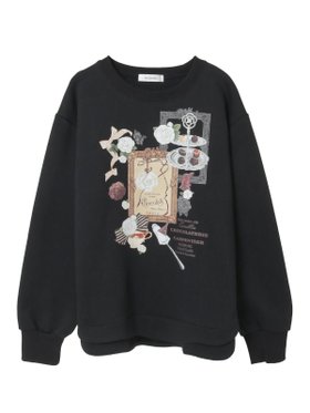 【ピンクハウス/PINK HOUSE】のメゾンドカメリアワンポイントpt.トレーナー 人気、トレンドファッション・服の通販 founy(ファニー) ファッション Fashion レディースファッション Fashion for Women ショルダー Shoulder, Shoulder Strap ストール Stole, Wrap トレーナー Sweatshirt, Trainer ドロップ Drop Shoulder, Dropped Style ハンカチ Handkerchief, Hanky プリント Print, Printed Pattern ラウンド Round, Round Neck リラックス Relax, Relaxed Fit 冬 Winter / This Winter エレガント 上品 Elegant |ID:prp329100004805768