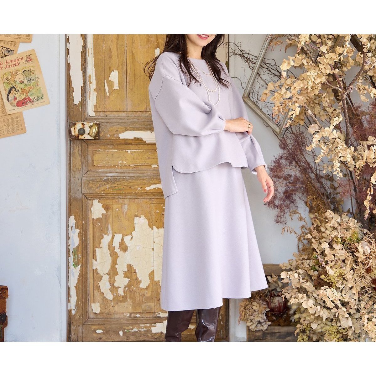 【ローズティアラ/Rose Tiara】の【セットアップ対応】プルオーバー インテリア・キッズ・メンズ・レディースファッション・服の通販 founy(ファニー) ファッション Fashion レディースファッション Fashion for Women トップス・カットソー Cut & Sew Tops カジュアルプルオーバー・ニットトップス Pullovers & Knit Tops / Casual Pullovers セットアップ Set-Up, Coordinated Outfit フェミニン Feminine, Girly フォルム Silhouette, Form グレー|ID: prp329100004805784 ipo3291000000034872499