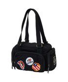 【ヒステリックグラマー/HYSTERIC GLAMOUR】のPATCH SCRATCH ミニボストンバッグ 人気、トレンドファッション・服の通販 founy(ファニー) ファッション Fashion レディースファッション Fashion for Women バッグ Bags キーホルダー Keychain, Key Holder コンパクト Compact, Small Size サテン Satin, Glossy Fabric フロント Front, Front Design ボストンバッグ Boston Bag, Retro Bag ポケット Pocket, Pocket Detail リボン Ribbon, Bow 傘 Umbrella, Parasol 定番 Standard, Basic Item thumbnail ブラック|ID: prp329100004805862 ipo3291000000034873205