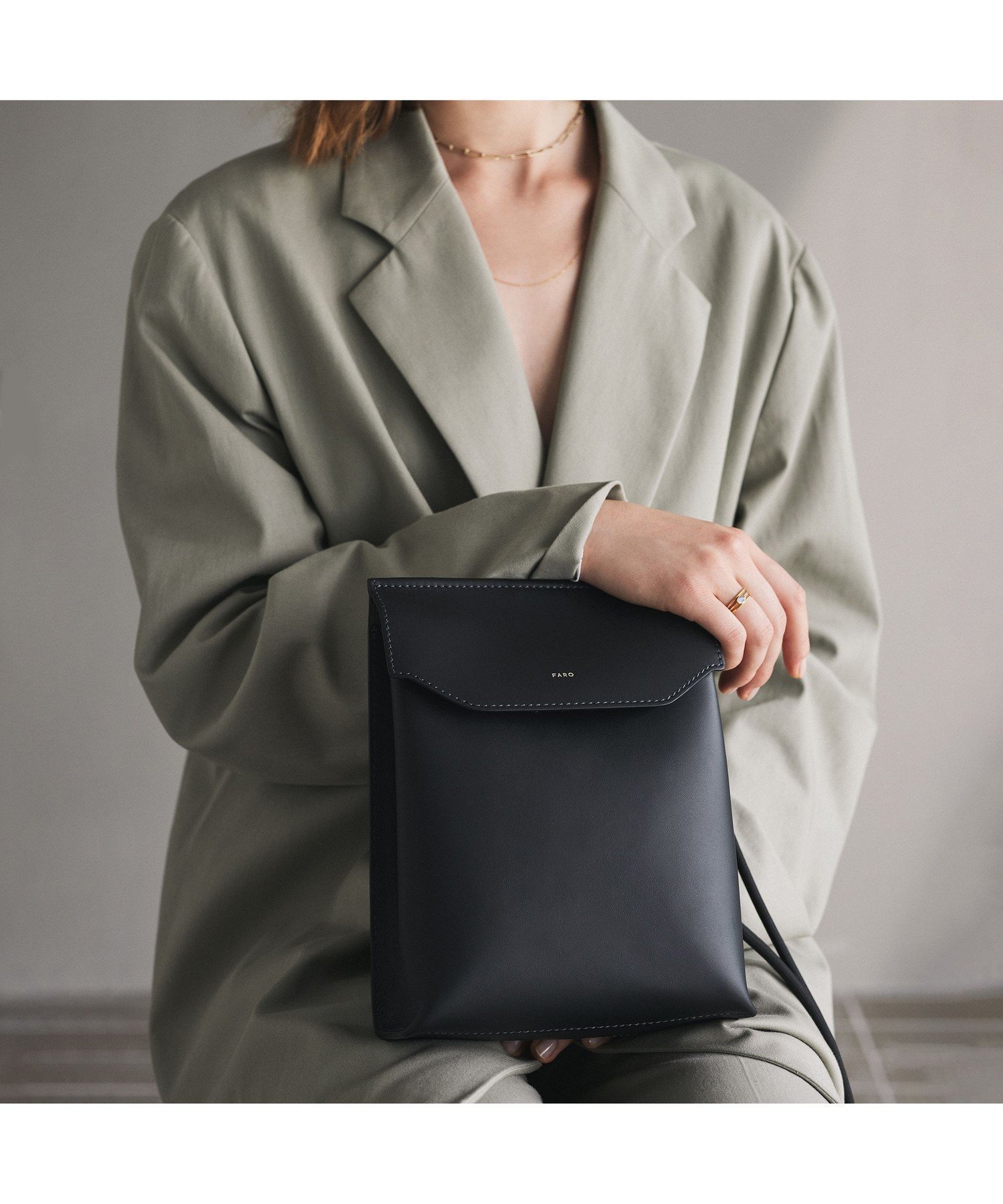 【ファーロ/FARO】のCalma Shoulder Small インテリア・キッズ・メンズ・レディースファッション・服の通販 founy(ファニー) ファッション Fashion レディースファッション Fashion for Women イタリア Italy コンパクト Compact, Small Size シンプル Simple, Minimal フラップ Flap, Flap Pocket Nero|ID: prp329100004805875 ipo3291000000034873308