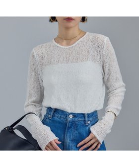 【サロン アダム エ ロペ/SALON adam et rope'】のカーリーレースロングスリーブTシャツ 人気、トレンドファッション・服の通販 founy(ファニー) ファッション Fashion レディースファッション Fashion for Women トップス・カットソー Cut & Sew Tops シャツ・ブラウス・オフィスカジュアル Elegant Blouses & Button-Ups ロングTシャツ・Tシャツ Longline T-Shirts & Tees インナー Innerwear カーディガン Cardigan, Knitwear ジャケット Jacket, Outerwear スウェット / スエット Sweatshirt, Sweatwear デニム Denim, Jeans Material 長袖 Long Sleeve, Full Sleeve フィット Fit, Slim Fit ベーシック Basic, Essential ポケット Pocket, Pocket Detail ラッセル Raschel, Raschel Lace レース Lace, Lace Fabric おすすめ Recommended / Our Picks エレガント 上品 Elegant |ID:prp329100004805885