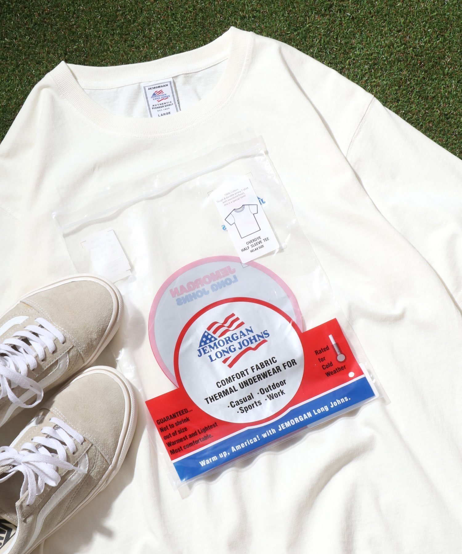 【サロン ハミュー/salong hameu】のJEMORGAN ジェーイーモーガン Tシャツ メンズ レディース ユニセックス 半袖 ピグメント 染め パックT インテリア・キッズ・メンズ・レディースファッション・服の通販 founy(ファニー) 　ファッション　Fashion　レディースファッション　Fashion for Women　トップス・カットソー　Cut & Sew Tops　シャツ・ブラウス・オフィスカジュアル　Elegant Blouses & Button-Ups　ロングTシャツ・Tシャツ　Longline T-Shirts & Tees　アウトドア　Outdoor Clothing　アクセサリー　Fashion Accessories　インナー　Innerwear　ヴィンテージ　Vintage Style　春　Spring　カーゴパンツ　Cargo Pants, Utility Pants　ガーリー　Girly, Feminine Style　キャップ　Cap, Baseball Cap　キャミワンピース　Cami Dress, Slip Dress　サングラス　Sunglasses, Shades　シルバー　Silver, Metallic Silver　ジャケット　Jacket, Outerwear　ストライプ　Stripe, Striped Pattern　スポーツ　Sports, Activewear　デニム　Denim, Jeans Material　人気　Popular, Best Seller　バルーン　Balloon, Balloon Silhouette　ビスチェ　Bustier, Corset Top　ビッグ　Big, Oversized　フィット　Fit, Slim Fit　半袖　Short Sleeve, Half Sleeve　メンズ　Men's, Menswear　リボン　Ribbon, Bow　レギュラー　Regular, Standard Fit　レース　Lace, Lace Fabric　オフホワイト|ID: prp329100004805993 ipo3291000000034874117