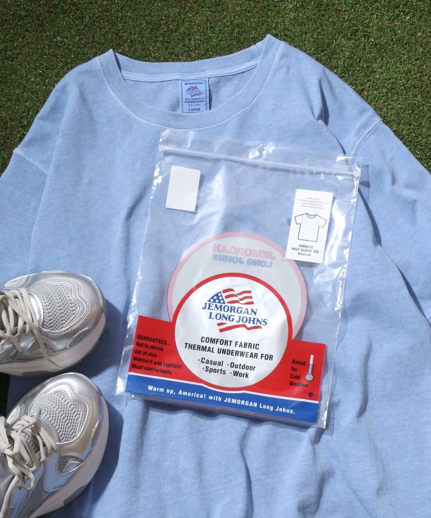 【サロン ハミュー/salong hameu】のJEMORGAN ジェーイーモーガン Tシャツ メンズ レディース ユニセックス 半袖 ピグメント 染め パックT インテリア・キッズ・メンズ・レディースファッション・服の通販 founy(ファニー) 　ファッション　Fashion　レディースファッション　Fashion for Women　トップス・カットソー　Cut & Sew Tops　シャツ・ブラウス・オフィスカジュアル　Elegant Blouses & Button-Ups　ロングTシャツ・Tシャツ　Longline T-Shirts & Tees　アウトドア　Outdoor Clothing　アクセサリー　Fashion Accessories　インナー　Innerwear　ヴィンテージ　Vintage Style　春　Spring　カーゴパンツ　Cargo Pants, Utility Pants　ガーリー　Girly, Feminine Style　キャップ　Cap, Baseball Cap　キャミワンピース　Cami Dress, Slip Dress　サングラス　Sunglasses, Shades　シルバー　Silver, Metallic Silver　ジャケット　Jacket, Outerwear　ストライプ　Stripe, Striped Pattern　スポーツ　Sports, Activewear　デニム　Denim, Jeans Material　人気　Popular, Best Seller　バルーン　Balloon, Balloon Silhouette　ビスチェ　Bustier, Corset Top　ビッグ　Big, Oversized　フィット　Fit, Slim Fit　半袖　Short Sleeve, Half Sleeve　メンズ　Men's, Menswear　リボン　Ribbon, Bow　レギュラー　Regular, Standard Fit　レース　Lace, Lace Fabric　サックスブルー|ID: prp329100004805993 ipo3291000000034874125