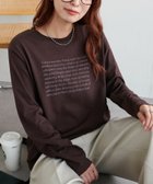 【ディスコート/Discoat】のシルケットロゴプリントロンT 人気、トレンドファッション・服の通販 founy(ファニー) ファッション Fashion レディースファッション Fashion for Women トップス・カットソー Cut & Sew Tops ロングTシャツ・Tシャツ Longline T-Shirts & Tees シンプル Simple, Minimal フロント Front, Front Design ロング Long, Long-Length thumbnail ブラウン|ID: prp329100004806004 ipo3291000000034874180