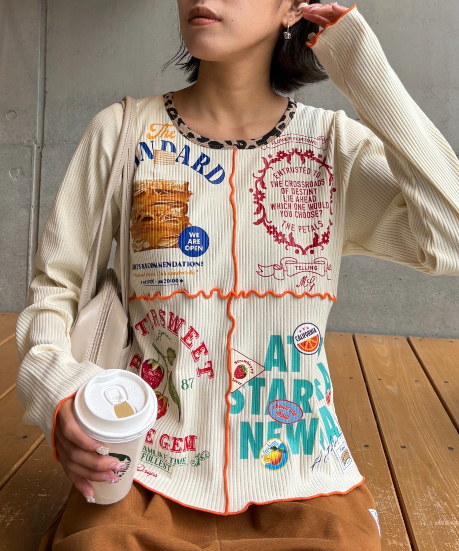 【チャオパニックティピー/CIAOPANIC TYPY】のH.Sパッチワークプリントトップス インテリア・キッズ・メンズ・レディースファッション・服の通販 founy(ファニー) ファッション Fashion レディースファッション Fashion for Women トップス・カットソー Cut & Sew Tops アクセサリー Fashion Accessories ガーリー Girly, Feminine Style トレンド Trend, Trending Now パッチワーク Patchwork, Mixed Fabric プリント Print, Printed Pattern おすすめ Recommended / Our Picks アイボリー|ID: prp329100004806009 ipo3291000000034874265