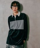 【レプシィム ローリーズファーム/LEPSIM LOWRYS FARM】のベロア切り替えラガープルオーバー ブラック×杢グレー09|ID: prp329100004806017 ipo3291000000035186768