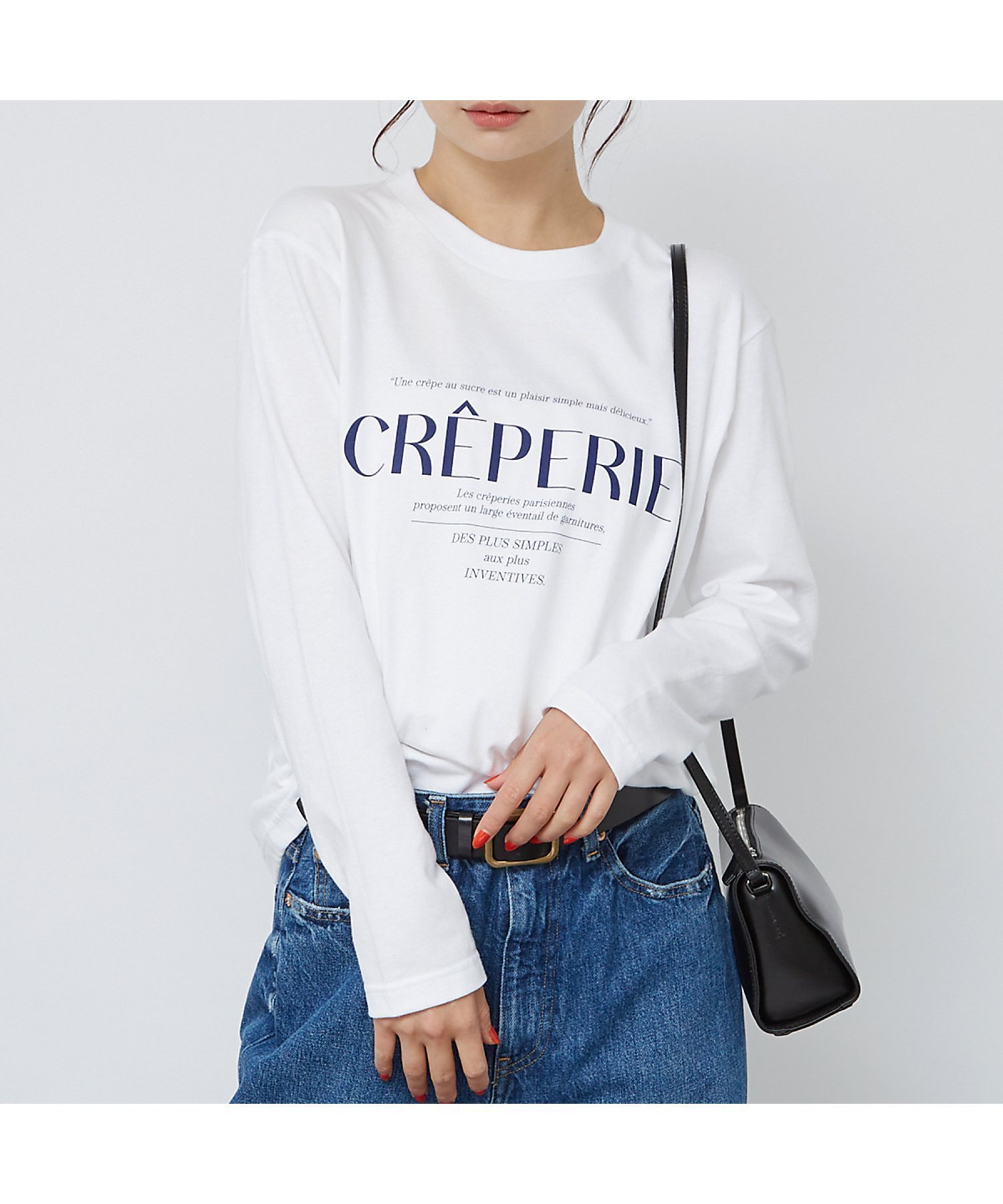 【ルージュヴィフラクレ/Rouge vif la cle】のシンプルロゴプリントロンT インテリア・キッズ・メンズ・レディースファッション・服の通販 founy(ファニー) ファッション Fashion レディースファッション Fashion for Women トップス・カットソー Cut & Sew Tops ロングTシャツ・Tシャツ Longline T-Shirts & Tees おすすめ Recommended / Our Picks スラックス Slacks, Dress Pants デニム Denim, Jeans Material フロント Front, Front Design プリント Print, Printed Pattern ボトム Bottoms, Lower Wear ネイビー|ID: prp329100004806468 ipo3291000000034878147