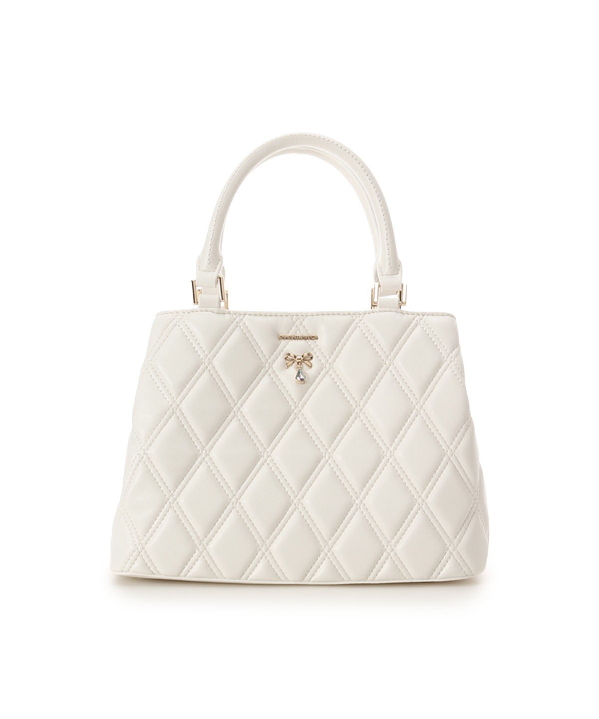 【サマンサ ベガ/SamanthaVega】のスウィングリボン 2WAYハンドバッグ インテリア・キッズ・メンズ・レディースファッション・服の通販 founy(ファニー) ファッション Fashion レディースファッション Fashion for Women バッグ Bags キルティング Quilted, Quilting クリスタル Crystal, Swarovski ストーン Stone, Gem-Like ダブル Double, Double-Breasted フェミニン Feminine, Girly リボン Ribbon, Bow エレガント 上品 Elegant 人気 Popular, Best Seller ビジネス 仕事 通勤 Business / Work / Commuting 財布 Wallet, Purse ホワイト|ID: prp329100004806471 ipo3291000000034878191