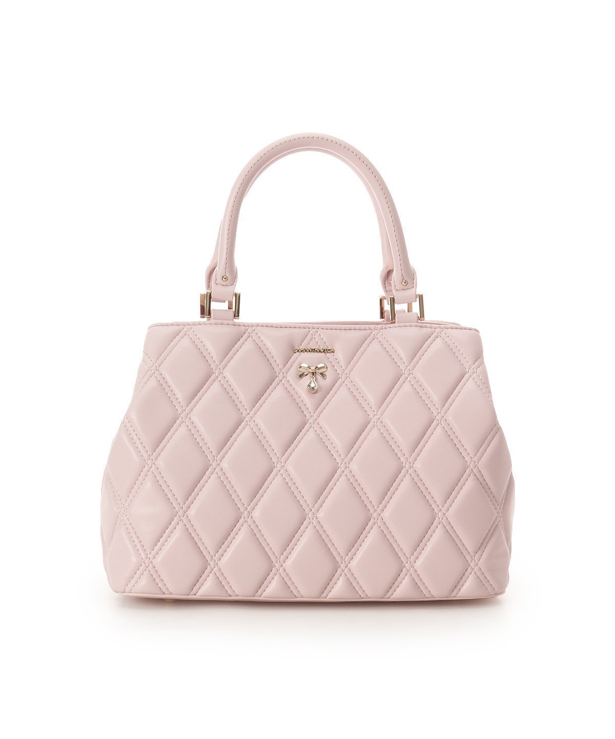 【サマンサ ベガ/SamanthaVega】のスウィングリボン 2WAYハンドバッグ インテリア・キッズ・メンズ・レディースファッション・服の通販 founy(ファニー) ファッション Fashion レディースファッション Fashion for Women バッグ Bags キルティング Quilted, Quilting クリスタル Crystal, Swarovski ストーン Stone, Gem-Like ダブル Double, Double-Breasted フェミニン Feminine, Girly リボン Ribbon, Bow エレガント 上品 Elegant 人気 Popular, Best Seller ビジネス 仕事 通勤 Business / Work / Commuting 財布 Wallet, Purse ピンク|ID: prp329100004806471 ipo3291000000034878192
