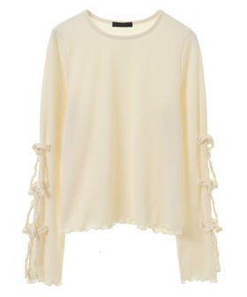 【キャンディストリッパー/Candy Stripper】のTINY RIBBON TOPS 人気、トレンドファッション・服の通販 founy(ファニー) ファッション Fashion レディースファッション Fashion for Women トップス・カットソー Cut & Sew Tops おすすめ Recommended / Our Picks インナー Innerwear ガーリー Girly, Feminine Style テレコ Ribbed, Rib Stitch フレア Flare, Flared リボン Ribbon, Bow |ID:prp329100004806494