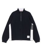 【トムブラウン/THOM BROWNE / MEN】のFUNNEL NECK HALF ZIP PULLOVER W/ 4 BAR IN COLOR BLOCKED SOLID CLASSIC LOOPBACK JERSEY 人気、トレンドファッション・服の通販 founy(ファニー) ファッション Fashion メンズファッション Fashion for Men インナー Innerwear クラシカル Classical, Vintage-Inspired thumbnail NAVY|ID: prp329100004806504 ipo3291000000034878447