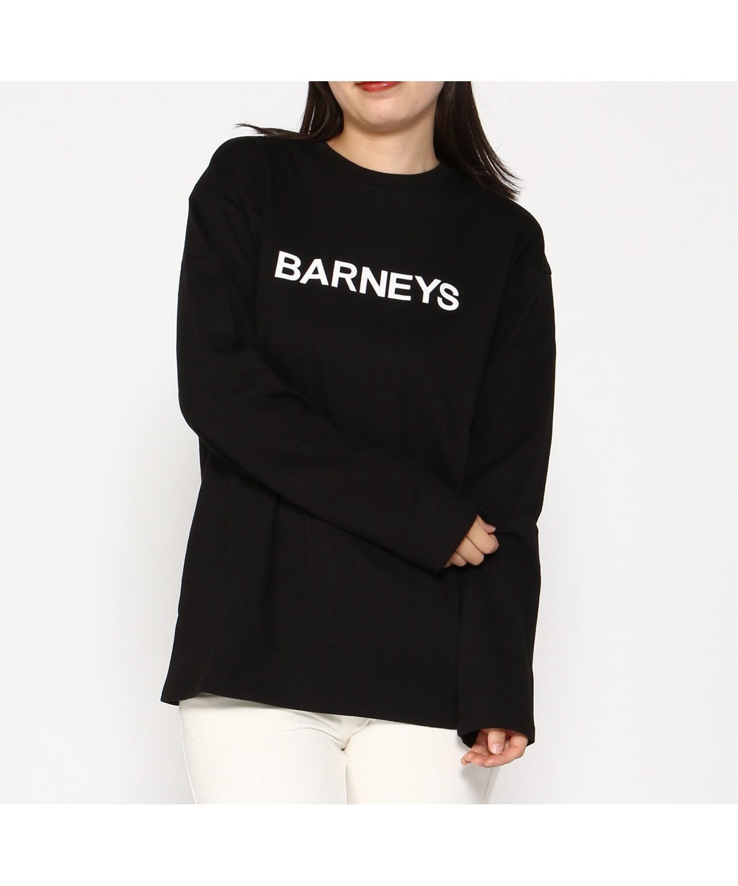 【その他のブランド/Other】のBARNEYS ロゴ入りロングスリーブカットソー インテリア・キッズ・メンズ・レディースファッション・服の通販 founy(ファニー) ファッション Fashion レディースファッション Fashion for Women トップス・カットソー Cut & Sew Tops カットソー・ベーシックTシャツ Cut-and-Sewn Tops / Stretch Tees & Basics ワーク Workwear, Utility Style BLACK|ID: prp329100004806563 ipo3291000000034878877