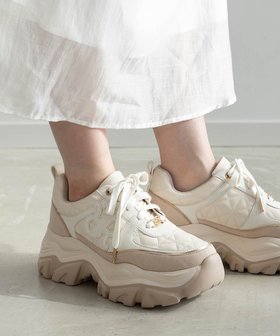 【ランダ/RANDA】のモノグラムボリュームソールスニーカー 人気、トレンドファッション・服の通販 founy(ファニー) ファッション Fashion レディースファッション Fashion for Women クッション Cushion, Throw Pillow スニーカー Sneakers, Trainers トレンド Trend, Trending Now レース Lace, Lace Fabric |ID:prp329100004806682