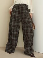 【リリーブラウン/Lily Brown】のワイドレッグタックパンツ 人気、トレンドファッション・服の通販 founy(ファニー) ファッション Fashion レディースファッション Fashion for Women パンツ Pants & Trousers ジャケット Jacket, Outerwear スウェット / スエット Sweatshirt, Sweatwear スマート Smart, Elegant チェック Check, Plaid, Tartan チャーム Charm, Pendant ツイル Twist, Twisted Detail パターン Pattern, Design Print リラックス Relax, Relaxed Fit ルーズ Loose, Oversized ループ Loop, Loop Knit ワイド Wide, Wide Fit thumbnail BRW[058]|ID: prp329100004806725 ipo3291000000034879825