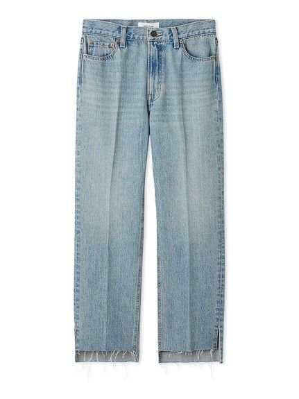 【ミラオーウェン/Mila Owen】のセンタープレス裾段差デニムパンツ インテリア・キッズ・メンズ・レディースファッション・服の通販 founy(ファニー) 　雑誌掲載アイテム　Magazine Picks & Fashion Features　ファッション雑誌　Fashion Magazines　ヴェリィ　VERY　ファッション　Fashion　レディースファッション　Fashion for Women　パンツ　Pants & Trousers　デニムパンツ・ジーンズ・美脚デニム　Denim Jeans & Pants　12月号　December Issue　シューズ　Shoes, Footwear　スマート　Smart, Elegant　センター　Center, Center Line　雑誌　Magazine, Fashion Magazine　デニム　Denim, Jeans Material　人気　Popular, Best Seller　フラット　Flat, Flat Shoes　フロント　Front, Front Design　ポケット　Pocket, Pocket Detail　ユーズド　Used, Vintage-Look　リアル　Real, Realistic　エレガント 上品　Elegant　LBLU[081]|ID: prp329100004806736 ipo3291000000034879906