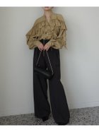 【アニュアンス/anuans】のミッドウェイトツータックワイドパンツ 人気、トレンドファッション・服の通販 founy(ファニー) ファッション Fashion レディースファッション Fashion for Women パンツ Pants & Trousers スーツ Suit, Formalwear パイピング Piping, Trim Design フロント Front, Front Design 定番 Standard, Basic Item thumbnail BLACK|ID: prp329100004806747 ipo3291000000036183776