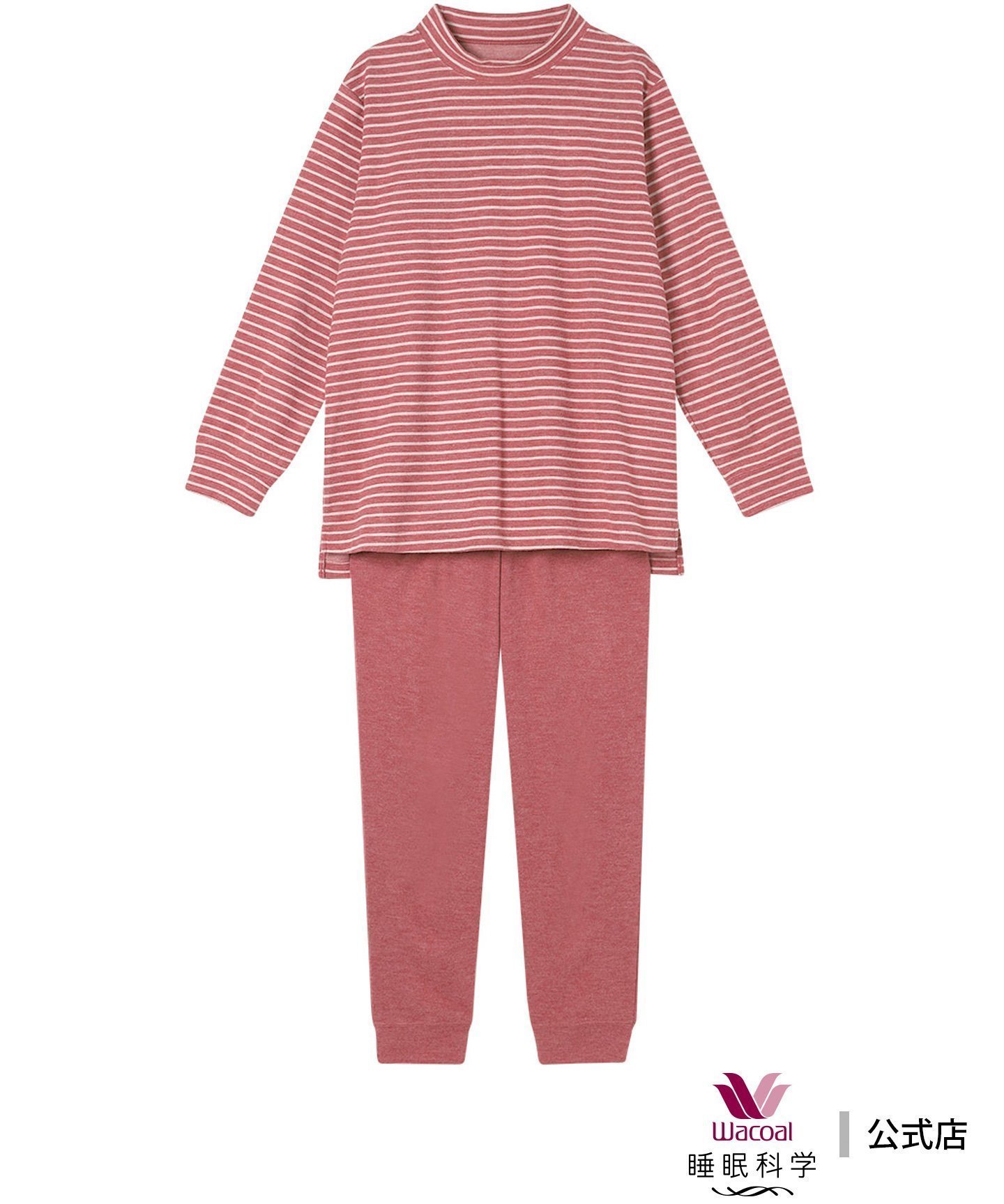 【ワコール 睡眠科学/wacoal suimin】のワコール 睡眠科学 パジャマ 長袖 長ズボン 吸湿発熱性(本体) インテリア・キッズ・メンズ・レディースファッション・服の通販 founy(ファニー) 　ファッション　Fashion　レディースファッション　Fashion for Women　トップス・カットソー　Cut & Sew Tops　アクリル　Acrylic Material　パジャマ　Pajamas, Sleepwear　ボトム　Bottoms, Lower Wear　ボーダー　Border, Stripe　無地　Plain, Solid Color　長袖　Long Sleeve, Full Sleeve　RE|ID: prp329100004806786 ipo3291000000034880340