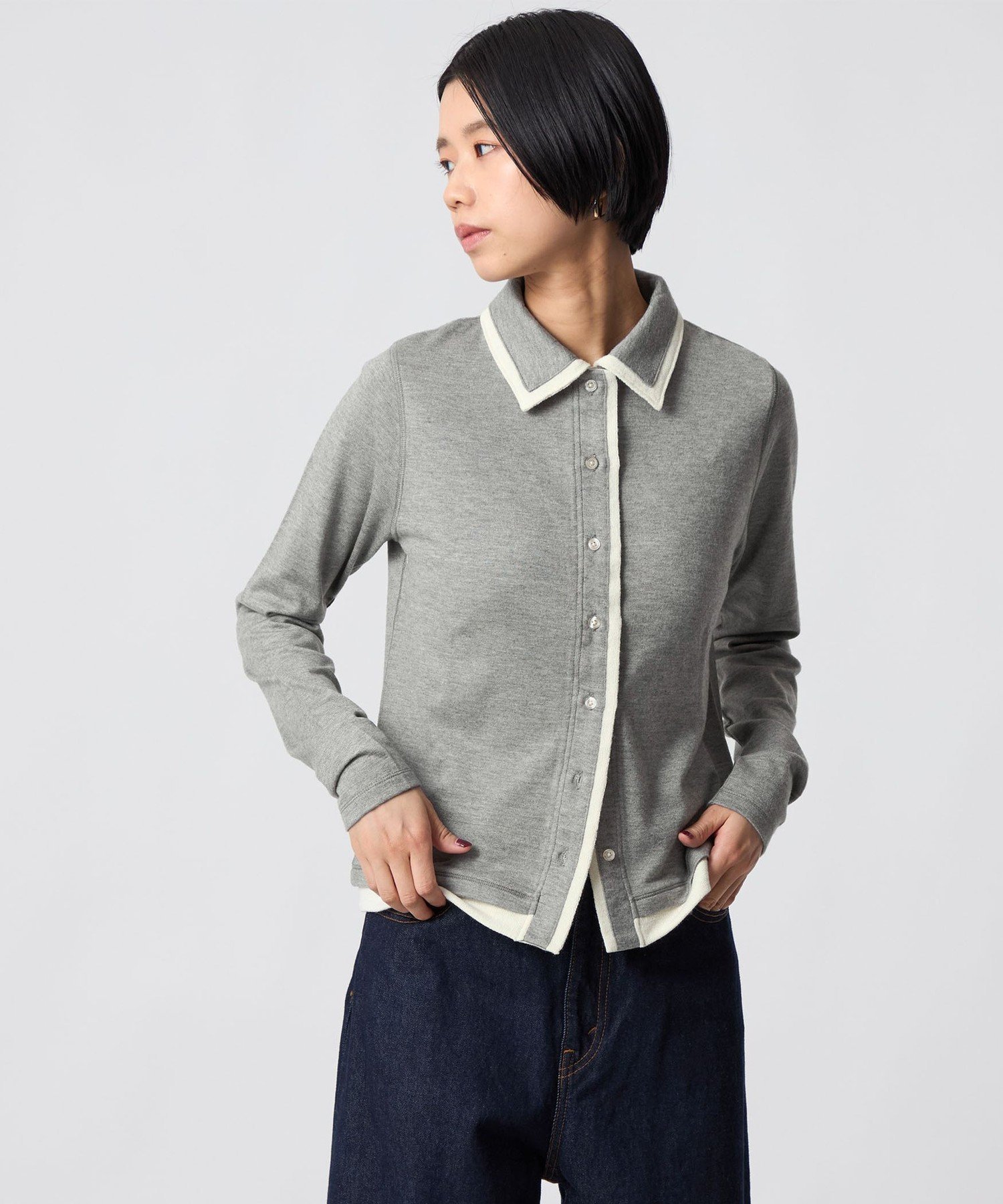 【シテン/CITEN】のCITEN ダブル衿風カットトップ 人気、トレンドファッション・服の通販 founy(ファニー) ファッション Fashion レディースファッション Fashion for Women カットソー Cut and Sewn Top コンパクト Compact, Small Size シンプル Simple, Minimal スラックス Slacks, Dress Pants ダブル Double, Double-Breasted デニム Denim, Jeans Material バランス Balance, Style Balance フィット Fit, Slim Fit ボトム Bottoms, Lower Wear おすすめ Recommended / Our Picks エレガント 上品 Elegant other-1|ID: prp329100004806787 ipo3291000000034880345