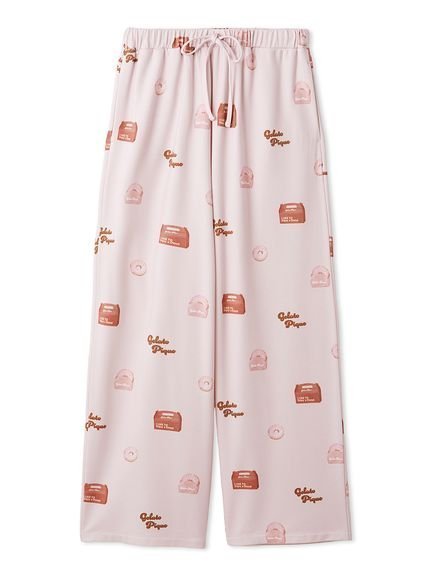 【ジェラート ピケ/gelato pique】のドーナツ柄ロングパンツ インテリア・キッズ・メンズ・レディースファッション・服の通販 founy(ファニー) 　ファッション　Fashion　レディースファッション　Fashion for Women　パンツ　Pants & Trousers　ストレート　Straight, Straight Cut　スマート　Smart, Elegant　プリント　Print, Printed Pattern　ベーシック　Basic, Essential　ポケット　Pocket, Pocket Detail　ロング　Long, Long-Length　PNK[066]|ID: prp329100004806789 ipo3291000000034880355