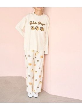 【ジェラート ピケ/gelato pique】のドーナツ柄ロングパンツ 人気、トレンドファッション・服の通販 founy(ファニー) ファッション Fashion レディースファッション Fashion for Women パンツ Pants & Trousers ストレート Straight, Straight Cut スマート Smart, Elegant プリント Print, Printed Pattern ベーシック Basic, Essential ポケット Pocket, Pocket Detail ロング Long, Long-Length |ID:prp329100004806789