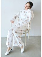 【ジェラート ピケ/gelato pique】のプードル柄ロングパンツ 人気、トレンドファッション・服の通販 founy(ファニー) ファッション Fashion レディースファッション Fashion for Women パンツ Pants & Trousers カットソー Cut and Sewn Top スマート Smart, Elegant セットアップ Set-Up, Coordinated Outfit フェミニン Feminine, Girly フリル Frill, Ruffle リボン Ribbon, Bow ロング Long, Long-Length ワイド Wide, Wide Fit thumbnail OWHT[002]|ID: prp329100004806798 ipo3291000000034880421