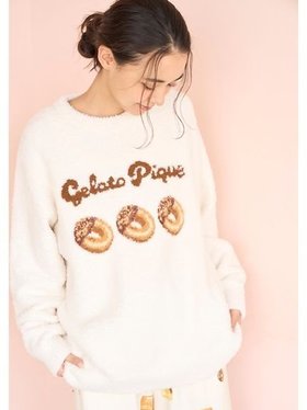 【ジェラート ピケ/gelato pique】のドーナツジャガードプルオーバー 人気、トレンドファッション・服の通販 founy(ファニー) ファッション Fashion レディースファッション Fashion for Women トップス・カットソー Cut & Sew Tops カジュアルプルオーバー・ニットトップス Pullovers & Knit Tops / Casual Pullovers おすすめ Recommended / Our Picks スマート Smart, Elegant フロント Front, Front Design ロング Long, Long-Length |ID:prp329100004806802