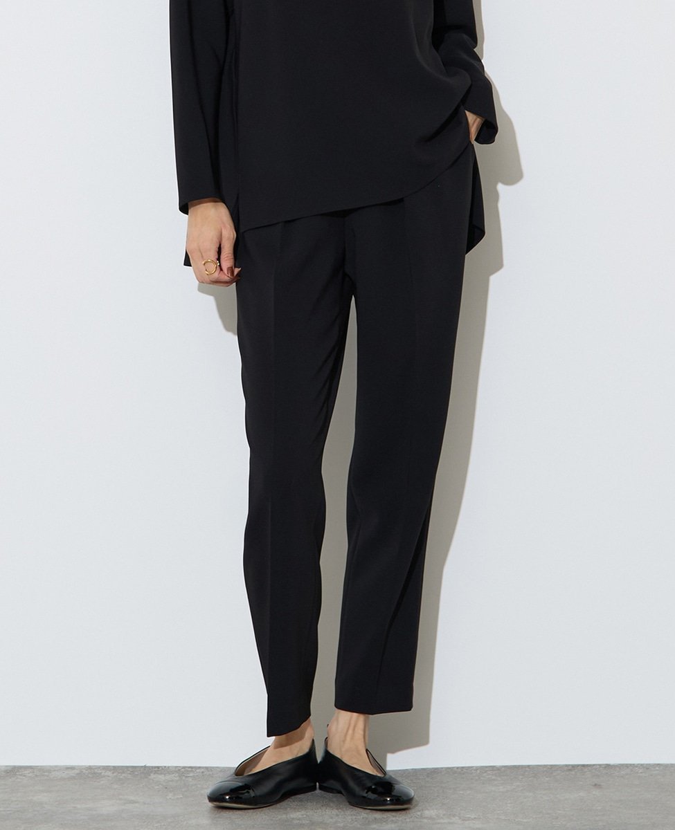 【リエス/Liesse】の【定番】ダブルクロステーパードパンツ インテリア・キッズ・メンズ・レディースファッション・服の通販 founy(ファニー) ファッション Fashion レディースファッション Fashion for Women パンツ Pants & Trousers おすすめ Recommended / Our Picks セットアップ Set-Up, Coordinated Outfit センター Center, Center Line フォルム Silhouette, Form エレガント 上品 Elegant 定番 Standard, Basic Item ブラック|ID: prp329100004806806 ipo3291000000034880512