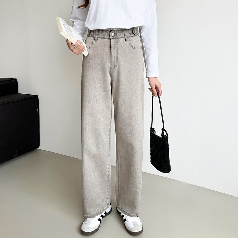 【ココモモ/COCOMOMO】の「楽革命」疲れないデニム デニムパンツ ストレッチデニム ウエスト調整 インテリア・キッズ・メンズ・レディースファッション・服の通販 founy(ファニー) ファッション Fashion レディースファッション Fashion for Women パンツ Pants & Trousers デニムパンツ・ジーンズ・美脚デニム Denim Jeans & Pants ストレッチ Stretch, Stretchy Fabric ストレート Straight, Straight Cut デニム Denim, Jeans Material フィット Fit, Slim Fit レギュラー Regular, Standard Fit ロング Long, Long-Length レギュラー丈・グレー|ID: prp329100004806812 ipo3291000000034880556