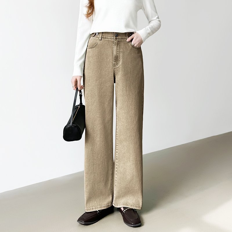 【ココモモ/COCOMOMO】の「楽革命」疲れないデニム デニムパンツ ストレッチデニム ウエスト調整 インテリア・キッズ・メンズ・レディースファッション・服の通販 founy(ファニー) ファッション Fashion レディースファッション Fashion for Women パンツ Pants & Trousers デニムパンツ・ジーンズ・美脚デニム Denim Jeans & Pants ストレッチ Stretch, Stretchy Fabric ストレート Straight, Straight Cut デニム Denim, Jeans Material フィット Fit, Slim Fit レギュラー Regular, Standard Fit ロング Long, Long-Length レギュラー丈・ライトブラウン|ID: prp329100004806812 ipo3291000000034880558