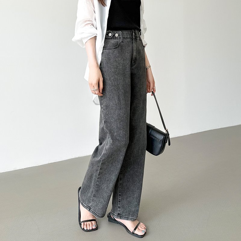 【ココモモ/COCOMOMO】の「楽革命」疲れないデニム デニムパンツ ストレッチデニム ウエスト調整 インテリア・キッズ・メンズ・レディースファッション・服の通販 founy(ファニー) ファッション Fashion レディースファッション Fashion for Women パンツ Pants & Trousers デニムパンツ・ジーンズ・美脚デニム Denim Jeans & Pants ストレッチ Stretch, Stretchy Fabric ストレート Straight, Straight Cut デニム Denim, Jeans Material フィット Fit, Slim Fit レギュラー Regular, Standard Fit ロング Long, Long-Length ロング丈・ダークグレー|ID: prp329100004806812 ipo3291000000034880564