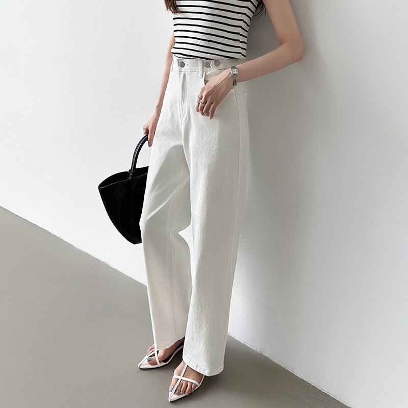 【ココモモ/COCOMOMO】の「楽革命」疲れないデニム デニムパンツ ストレッチデニム ウエスト調整 インテリア・キッズ・メンズ・レディースファッション・服の通販 founy(ファニー) ファッション Fashion レディースファッション Fashion for Women パンツ Pants & Trousers デニムパンツ・ジーンズ・美脚デニム Denim Jeans & Pants ストレッチ Stretch, Stretchy Fabric ストレート Straight, Straight Cut デニム Denim, Jeans Material フィット Fit, Slim Fit レギュラー Regular, Standard Fit ロング Long, Long-Length ロング丈・ホワイト|ID: prp329100004806812 ipo3291000000034880572