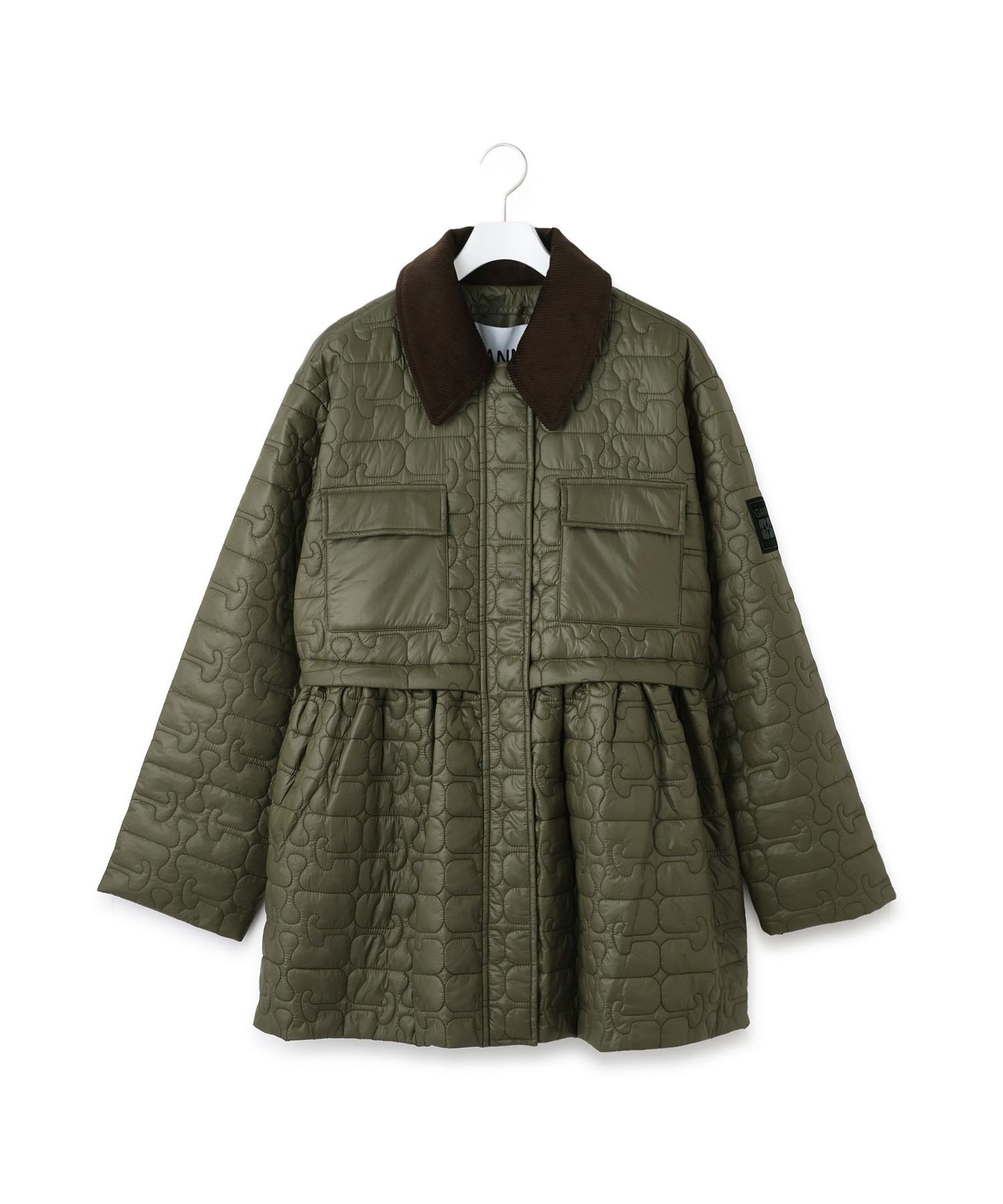 【アダム エ ロペ/ADAM ET ROPE'】のGANNI Shiny Quilt Midi Jacket w. Flare 人気、トレンドファッション・服の通販 founy(ファニー) 　ファッション　Fashion　レディースファッション　Fashion for Women　アウター　Coat / Outerwear Collection　レディースジャケット・軽アウター　Jackets　 other-1|ID: prp329100004806822 ipo3291000000034880639