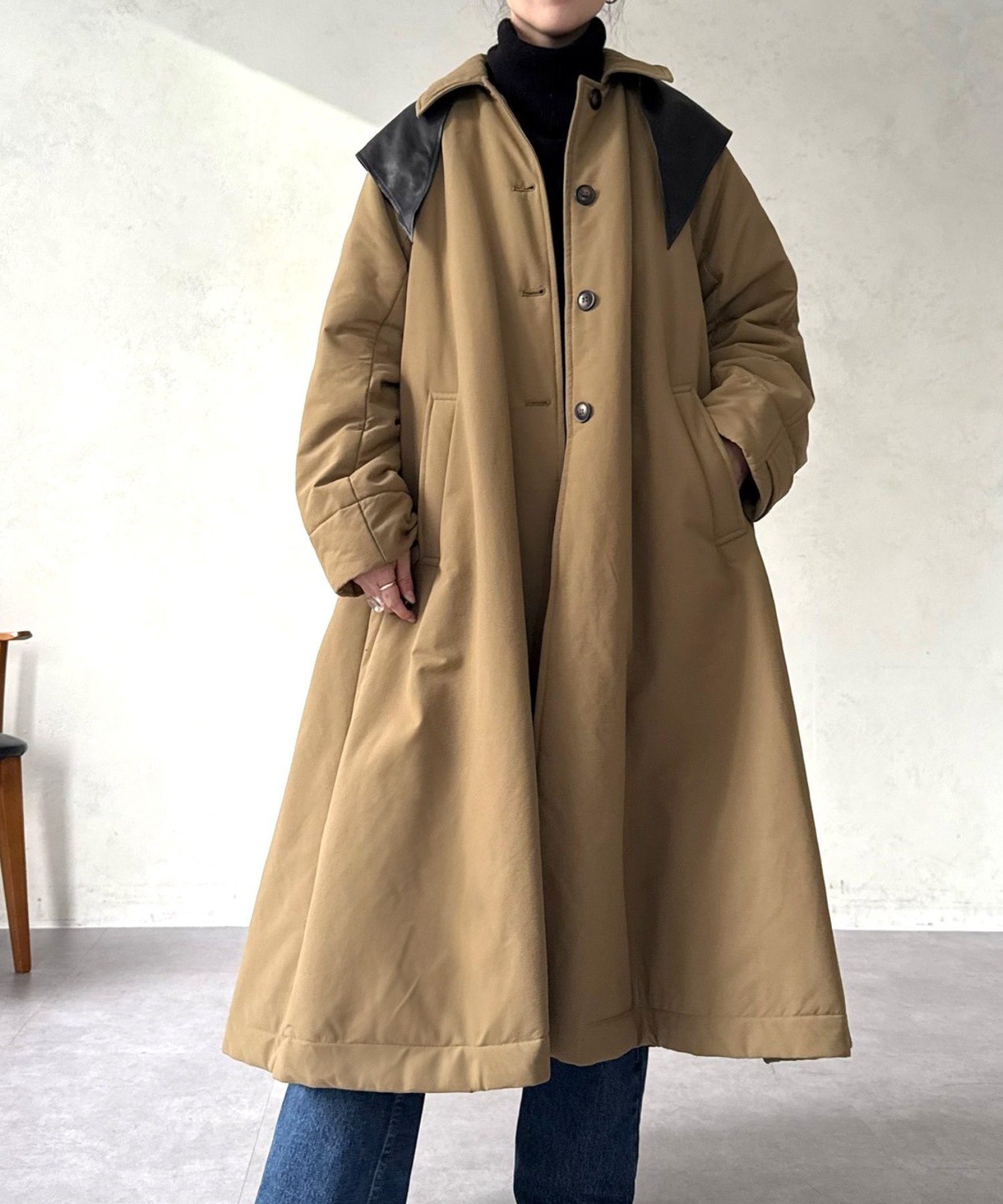 【ビアズリー/BEARDSLEY】のパディングステンカラーコート インテリア・キッズ・メンズ・レディースファッション・服の通販 founy(ファニー) ファッション Fashion レディースファッション Fashion for Women アウター Coat / Outerwear Collection コート・ロングコート・ピーコート Long Coats, Peacoats & More キルティング Quilted, Quilting シンプル Simple, Minimal スリーブ Sleeve, Long Sleeve / Short Sleeve フレア Flare, Flared ポケット Pocket, Pocket Detail ロング Long, Long-Length 再入荷 Restock / Back in Stock エレガント 上品 Elegant キャメル|ID: prp329100004806834 ipo3291000000034880736