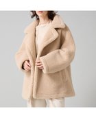 【リエス/Liesse】のビックカラーボアコート 人気、トレンドファッション・服の通販 founy(ファニー) ファッション Fashion レディースファッション Fashion for Women アウター Coat / Outerwear Collection コート・ロングコート・ピーコート Long Coats, Peacoats & More ハーフ Half, Half-Length バランス Balance, Style Balance フェミニン Feminine, Girly ボンディング Bonding, Bonded Fabric マフラー Scarf, Muffler ムートン Shearling, Mouton 防寒 Cold Protection, Winter-Ready thumbnail ベージュ|ID: prp329100004806851 ipo3291000000034880856