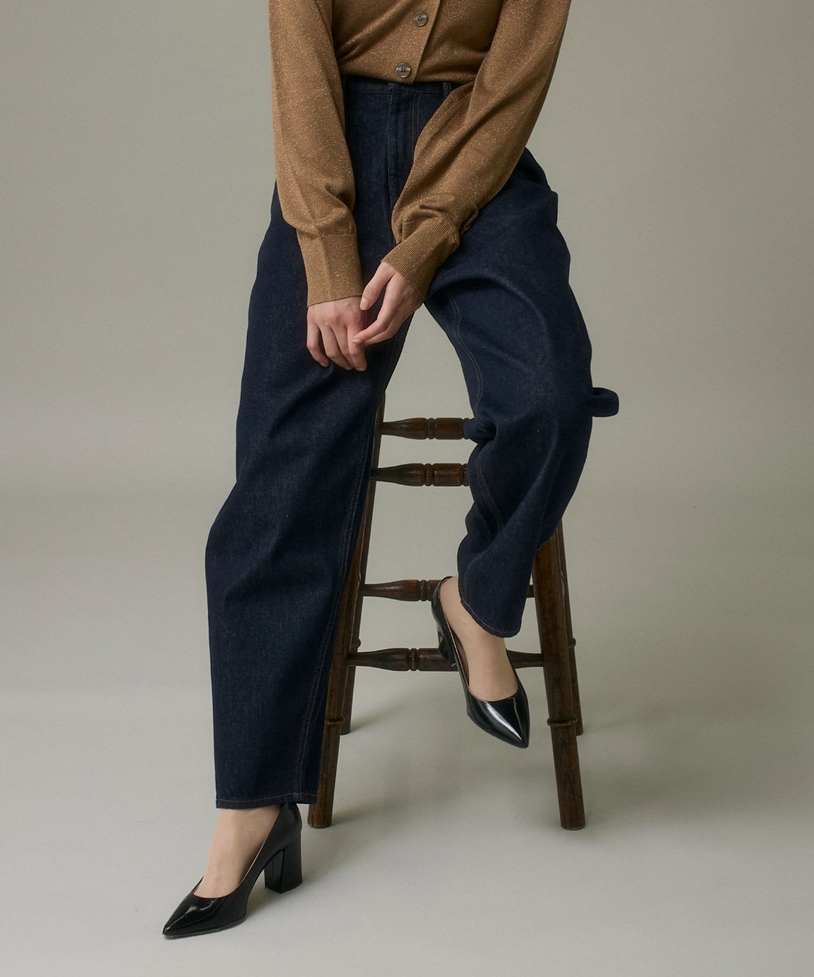 【イッツインターナショナル/I.T.'S. international】の反応染デニムバレルレッグパンツ インテリア・キッズ・メンズ・レディースファッション・服の通販 founy(ファニー) ファッション Fashion レディースファッション Fashion for Women パンツ Pants & Trousers インディゴ Indigo Denim インナー Innerwear シンプル Simple, Minimal スマート Smart, Elegant デニム Denim, Jeans Material ポケット Pocket, Pocket Detail インディゴ|ID: prp329100004806854 ipo3291000000034880886