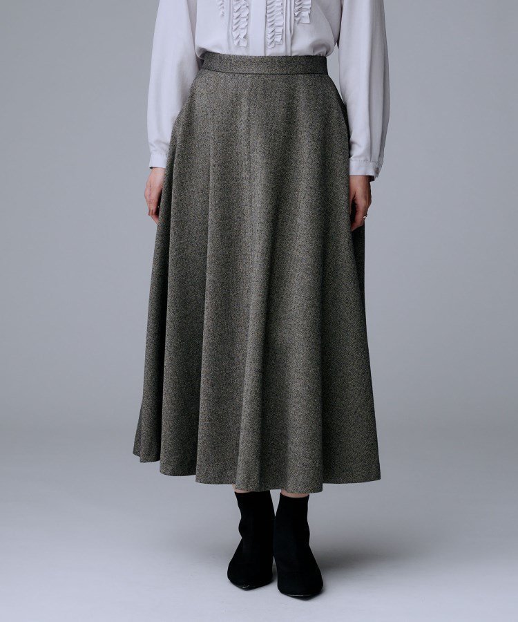 【アンタイトル/UNTITLED】の【ミディ丈/ウール混】クラシカルヘリンボーン ラメスカート インテリア・キッズ・メンズ・レディースファッション・服の通販 founy(ファニー) ファッション Fashion レディースファッション Fashion for Women スカート Skirts おすすめ Recommended / Our Picks エレガント 上品 Elegant カットソー Cut and Sewn Top クラシカル Classical, Vintage-Inspired スマート Smart, Elegant トレンド Trend, Trending Now フレア Flare, Flared ベーシック Basic, Essential ポケット Pocket, Pocket Detail A/W・秋冬 Autumn/Winter グレー|ID: prp329100004806905 ipo3291000000034881224