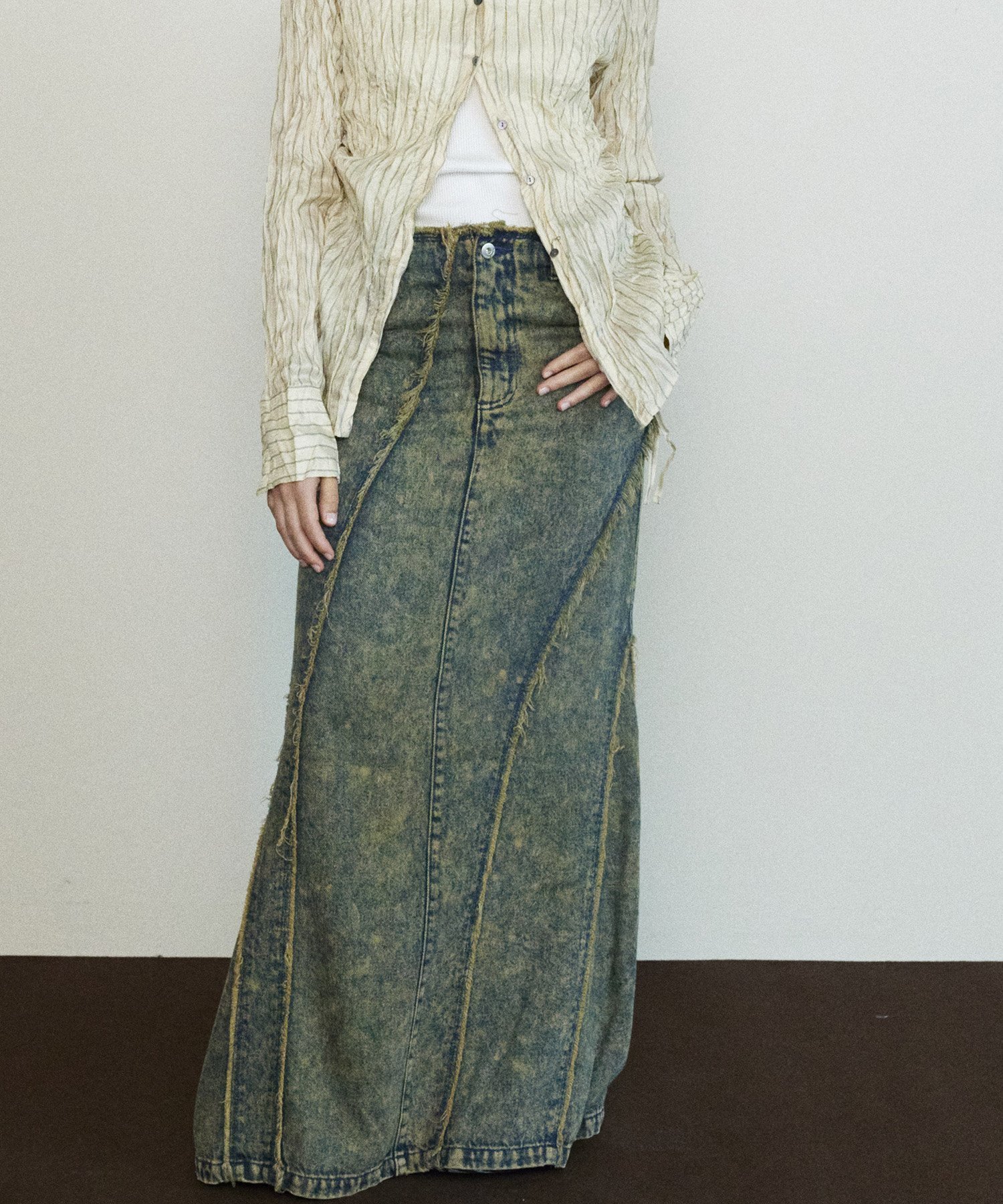【メゾンスペシャル/MAISON SPECIAL】のCellulose Denim Maxi Skirt インテリア・キッズ・メンズ・レディースファッション・服の通販 founy(ファニー) ファッション Fashion レディースファッション Fashion for Women スカート Skirts デニム Denim, Jeans Material トレンド Trend, Trending Now ドレープ Drape, Draping Fabric マーメイド Mermaid, Fishtail Silhouette BGE|ID: prp329100004806912 ipo3291000000034881251